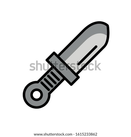 knife weapon military force isolated icon vector illustration design