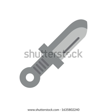 knife weapon military force isolated icon vector illustration design