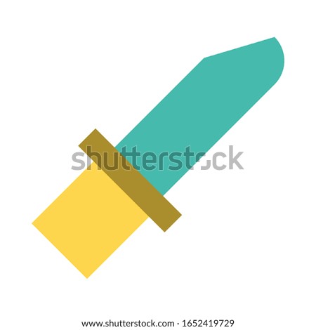 knife weapon military force line and fill style icon vector illustration design