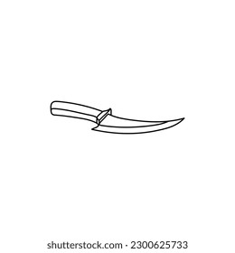 Knife Weapon Modern Line Simple Logo