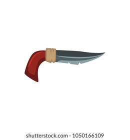Knife weapon of native American Indian vector Illustration on a white background