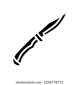 knife weapon war glyph icon vector. knife weapon war sign. isolated symbol illustration