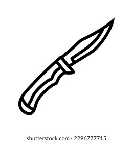 knife weapon war line icon vector. knife weapon war sign. isolated contour symbol black illustration