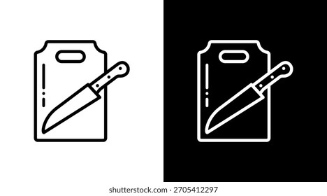 Knife White Icon Set Design