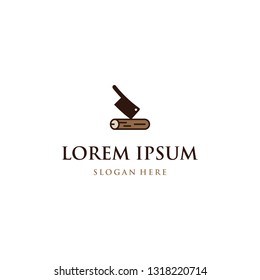 Knife Wood Creative Vector Logo Design