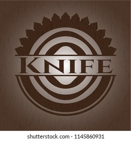 Knife wood emblem