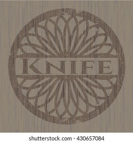 Knife wood emblem. Vintage.