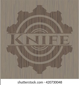 Knife wooden emblem