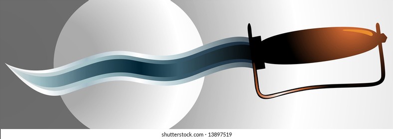 knife with wooden handle	