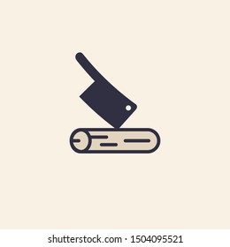 Knife Wooden Objective Creative Icon Logo
