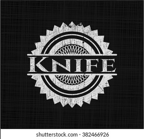 Knife written on a chalkboard