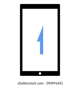 Knife_Eat icon - Flat design, glyph style icon - Colored enclosed in a phone