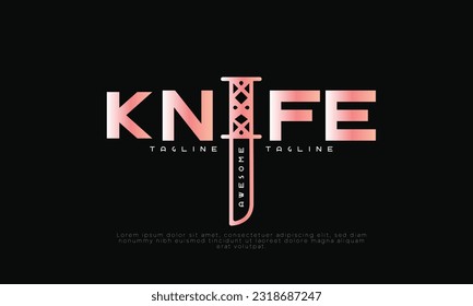 KnifeCraft: A Cutting-Edge Vector Collection with Illustrated Blades, Gradient Effects, and Logo Element
