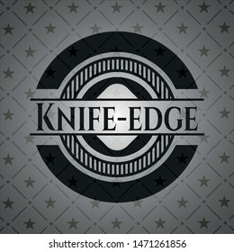 Knife-edge black emblem. Vintage. Vector Illustration. Detailed.