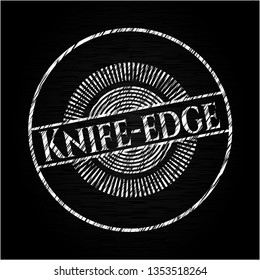 Knife-edge chalkboard emblem
