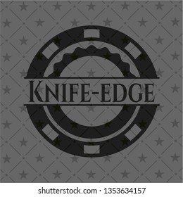 Knife-edge dark icon or emblem