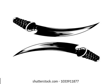 knifes black and white