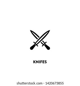 knifes icon vector. knifes sign on white background. knifes icon for web and app