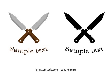 Knifes logo design. Vector illustration.