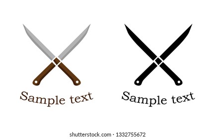 Knifes logo design. Vector illustration.
