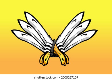 KNIFES LOGO VECTOR ILLUSTRATION EPS