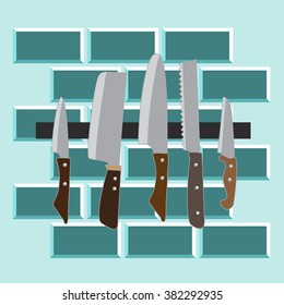 Knifes on the wall