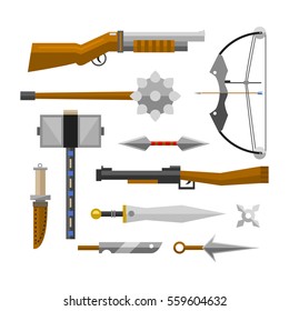 Knifes weapon vector illustration.