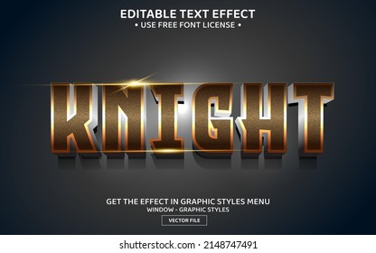 Knight 3D Editable Text Effect Template