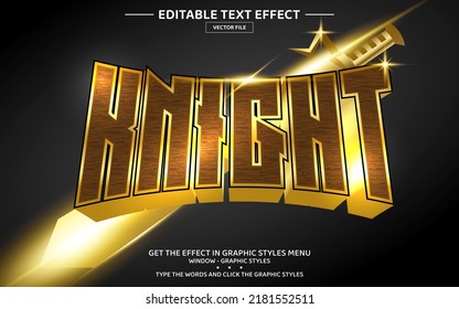 Knight 3D Editable Text Effect Template