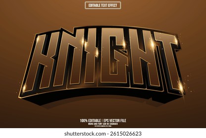 Knight 3D editable text effect