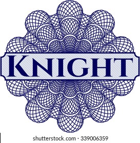 Knight abstract linear rosette
