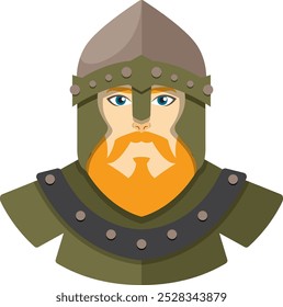 A knight in armor with a beard