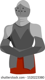 Armor de caballero, ilustración, vector sobre fondo blanco.