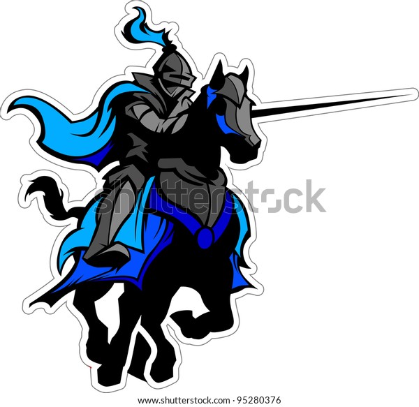 馬に乗って馬に乗り 乗り継ぐ鎧を持つ騎士 のベクター画像素材 ロイヤリティフリー