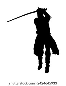 Ritter in Rüstung mit Schwert Vektor Silhouette Illustration isoliert. Mittelalterlicher Kämpfer im Kampf. Held hält Burgmauern. Bewaffneter Mann verteidigt die Ehre seiner Familie und seines Volkes. Verteidige das Land gegen den Feind.