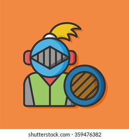 knight armor vector icon