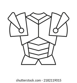 Knight armour concept line icon. Simple element illustration. Knight armour concept outline symbol design from war set. Can be used for web and mobile on white background