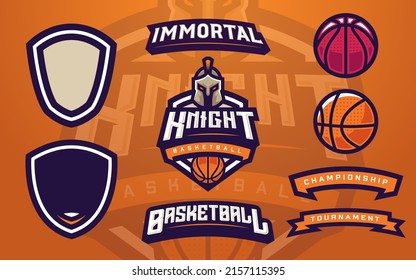 Knight Basketball Club Logo Template Creator Stock Vector (Royalty Free ...