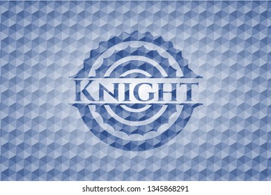 Knight blue emblem with geometric pattern.