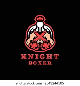 Knight Boxer Logo Mascot Sport Vector Design