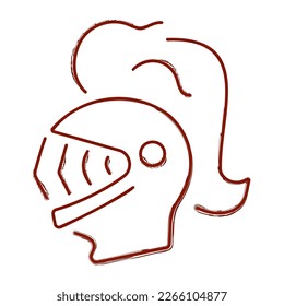 pincel knight sobre fondo blanco, ilustración vectorial.