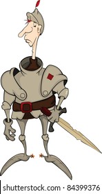 The knight. Cartoon