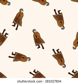 knight , cartoon seamless pattern background