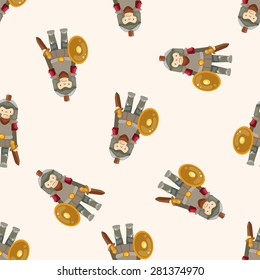 knight , cartoon seamless pattern background
