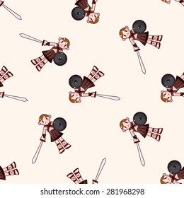 knight , cartoon seamless pattern background