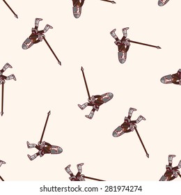 knight , cartoon seamless pattern background