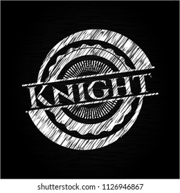 Knight with chalkboard texture