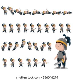 Knight Character Sprites For Games. Animation Knight Runs, Falls, Jumps, Hits.