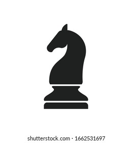 Knight chess icon. Horse chess icon. Modern Black color illustration of knight chess vector icon for web design