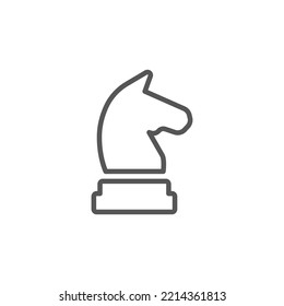 Knight chess icon. Horse chess icon. Modern Black color illustration of knight chess vector icon for web design